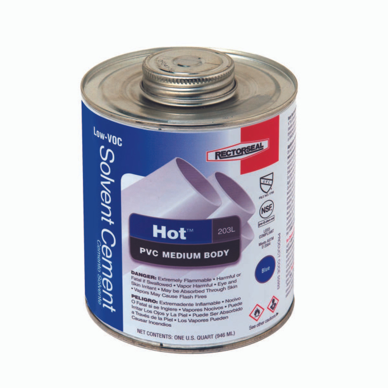 RECTORSEAL CORP 55993 CEMENT SLVNT PVC HOT203L LWQT 