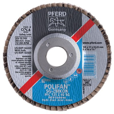 PFERD 62221 4-1/2" 24 GRIT 7/8" CENTER HOLE TYPE 29 