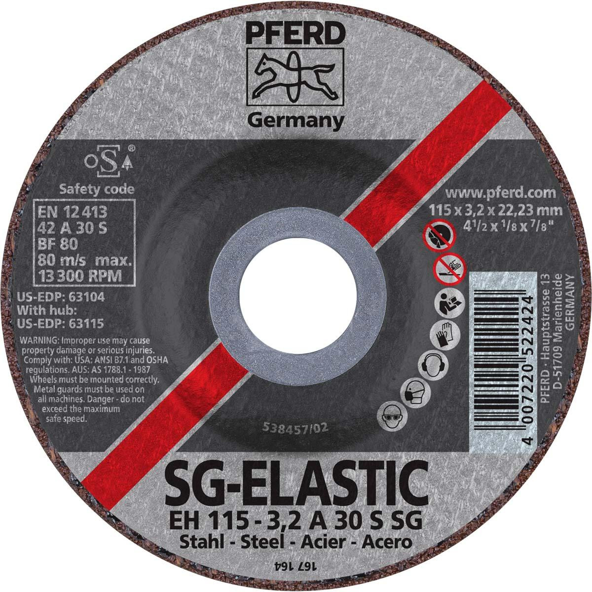 PFERD 63104 CUT-OFF WHEEL,4-1/2" X 1/8"