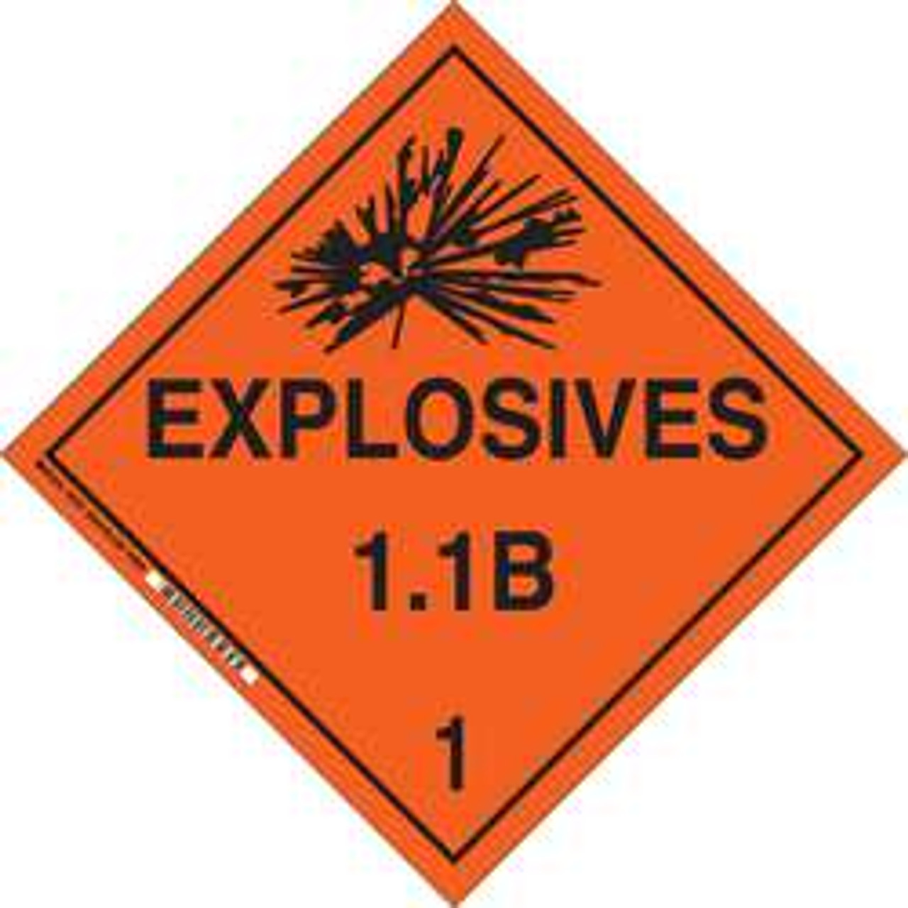 BRADY SPC ABSORBENTS 63336 DOT CONTAINER PLACARD,10-3/4" LABEL W