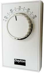 DAYTON 6GVX8 LINE VOLT MECHANICAL TSTAT 120 TO 277VAC