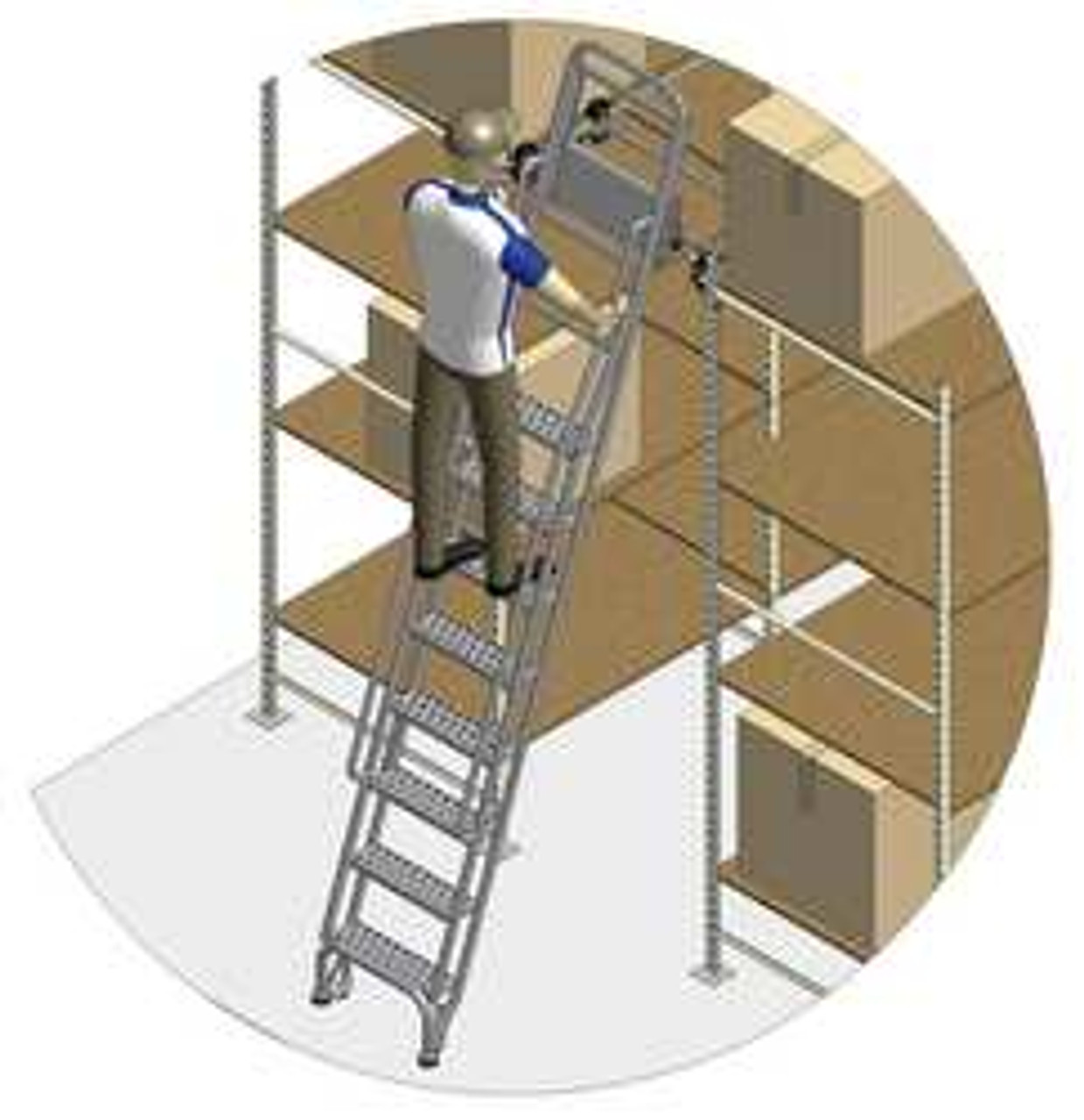 COTTERMAN 7406A6-S C1 P3 KIT STATIONARY DUAL TRACK LADDER 85 TO 95 IN