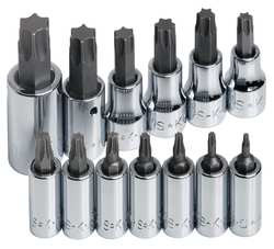 SK PROFESSIONAL TOOLS 84213 SOCKET BIT SET 1/4 1/2 AND 3/8 DR 13PC