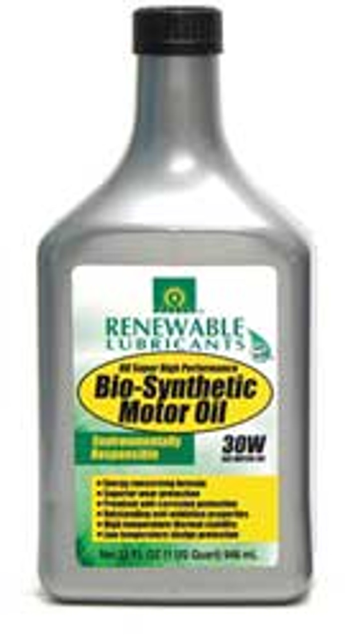 RENEWABLE LUBRICANTS 85241 ENGINE OIL BIO-SYNTHETIC 1 QT. SAE 30 RENEWABLE LUBRICANTS 85241 ENGINE OIL BIO-SYNTHETIC 1 QT. SAE 30
