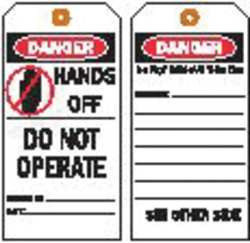 BRADY SPC ABSORBENTS 86577 DANGER TAG 7 X 4 IN BK AND R/WHT PK10