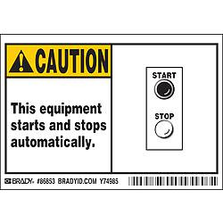 BRADY SPC ABSORBENTS 86853 LABEL,3 1/2 INX5 IN,POLYESTER,PK5