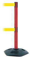TENSABARRIER 886T2-21-MAX-NO-Y5X-C BARRIER POST WITH BELT 13 FT L YELLOW