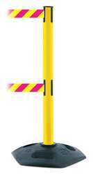 TENSABARRIER 886T2-35-STD-NO-D5X-C BARRIER POST WITH BELT YELLOW