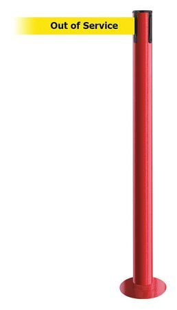 TENSABARRIER 889F-21-21-STD-NO-YEX-C FIXED BARRIER POST WITH BELT 7-1/2 FT L