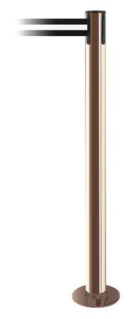 TENSABARRIER 889F-2P-2P-MAX-NO-S3X-C FIXED BARRIER POST WITH BELT BLACK/WHITE