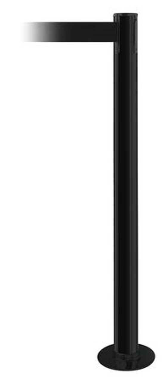 TENSABARRIER 889F-33-33-MAX-NO-B9X-C FIXED BARRIER POST WITH BELT BLACK