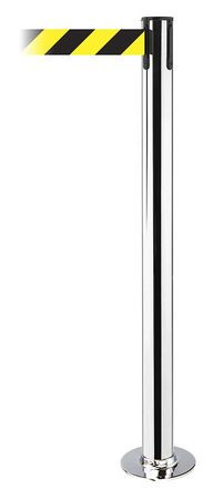 TENSABARRIER 889F-3P-3P-MAX-NO-D4X-C FIXED BARRIER POST W/ BELT 36-1/2 IN H