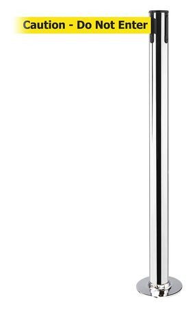 TENSABARRIER 889F-3P-3P-MAX-NO-YAX-C FIXED BARRIER POST WITH BELT 13 FT L