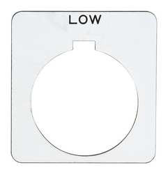 SCHNEIDER ELECTRIC 9001KN215WP LEGEND PLATE SQUARE LOW WHITE