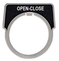 SCHNEIDER ELECTRIC 9001KN246 LEGEND PLATE OPEN-CLOSE WHITE/BLACK