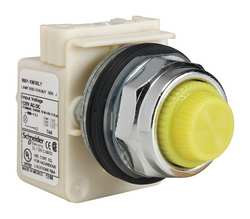 SCHNEIDER ELECTRIC 9001KP38LYY31 PILOT LIGHT,LED,YELLOW,120V,FRESNEL LENS