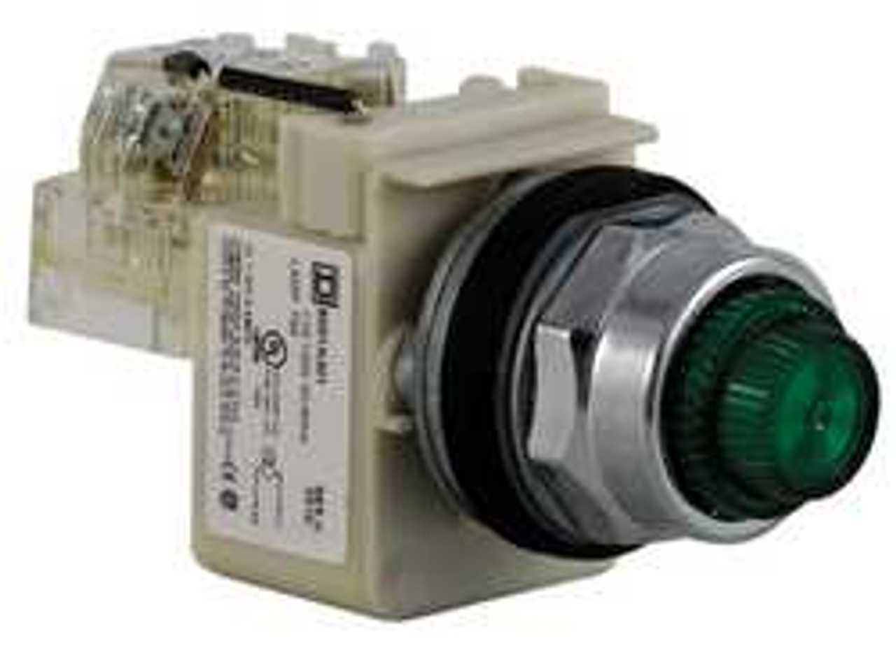 SCHNEIDER ELECTRIC 9001KT1G31 PUSH TO TEST PILOT LIGHT GREEN INCAND