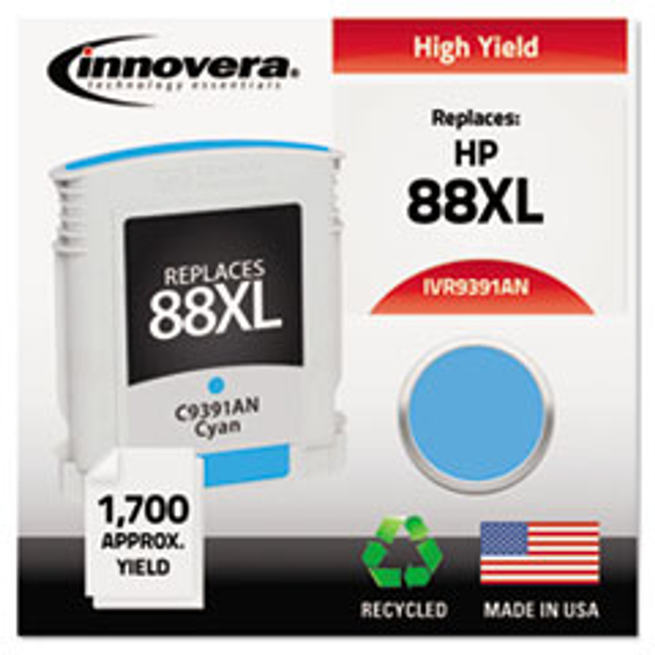 INNOVERA 9391AN REMANUFACTURED C9391AN (88XL) INK, 1700 