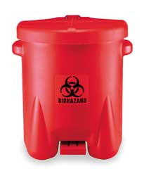 EAGLE 947BIO BIOHAZARD STEP ON WASTE CONTAINER RED