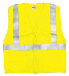 ML KISHIGO AFM300-M FLAME RSIST HI VIS VEST CLASS 2 M LIME