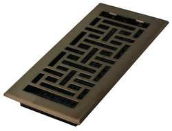 DECOR GRATES AJH410-RB 4X10 ORIENTAL STEEL PLATED RUBBED BRONZE