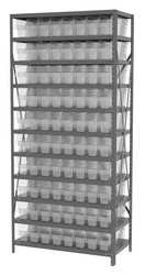 AKRO-MILLS AS1879048SC BIN SHELVING STEEL 36X18X79 80 BINS CLR