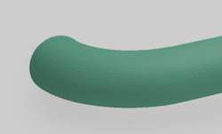 PAWLING CORP BRR-1225-0-377 H3482 RIGHT HANDRAIL RETURN TEAL