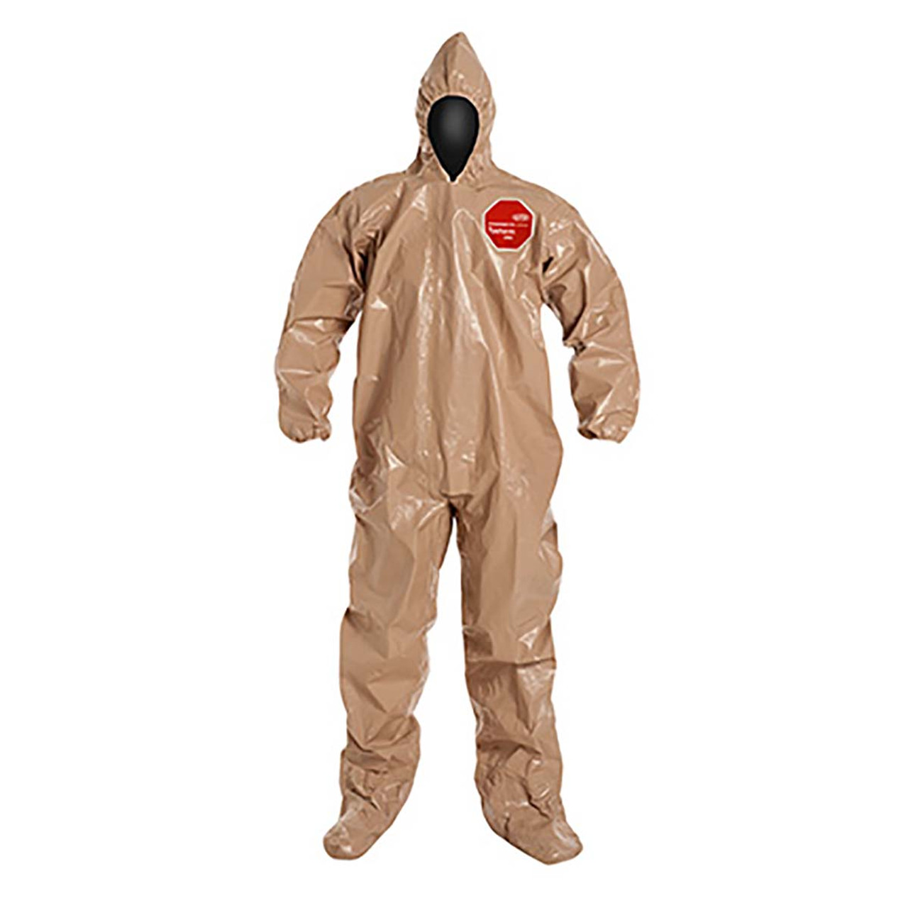 DUPONT C3122TTN2X0006BN HOODED COVERALL W/SOCKS TAN 2XL PK6