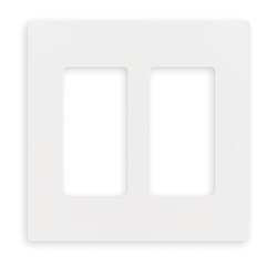 LUTRON CW-2-WH WALLPLATE 2-GANG DECORA WHITE