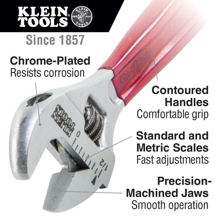 KLEIN TOOLS D507-12 ADJUSTABLE WRENCH EXTRA CAPACITY, 12-INC