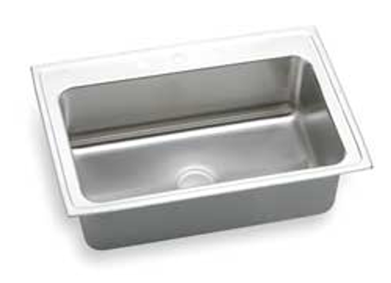 ELKAY DLRS3322103 DROP-IN SINK WITH FAUCET LEDGE 33 IN L
