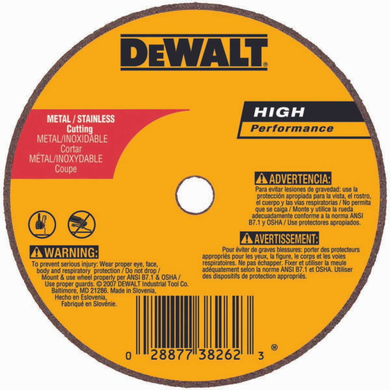 DEWALT TOOLS DW8705 3 X 1/16 X 3/8 A36T