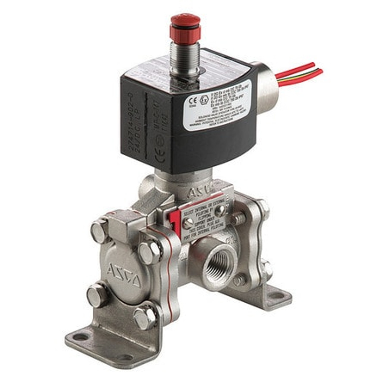RED HAT EVX8316G382MB17596 SOLENOID VALVE 3/2 3/8 IN NC 24V 316 SS