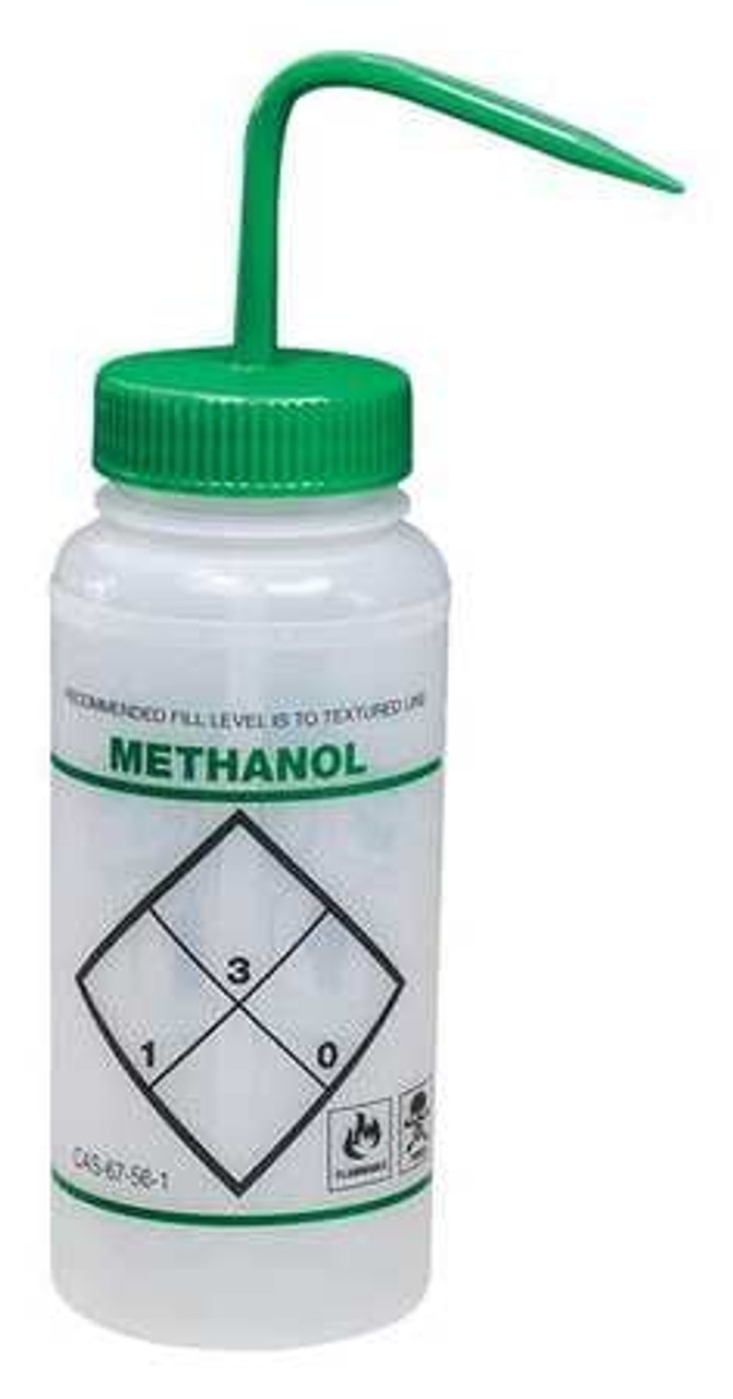SCIENCEWARE F11646-0623 WASH BOTTLE STD 16 OZ METHANOL GREEN PK6