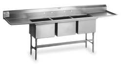 EAGLE GROUP FN2054-3-18-14/3 SCULLERY SINK WITHOUT FAUCET 96 IN L