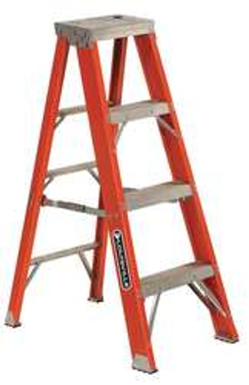 LOUISVILLE LADDER FS1304HD 4 STEPS, 4' HIGH, TYPE IAA RATING, FIBER