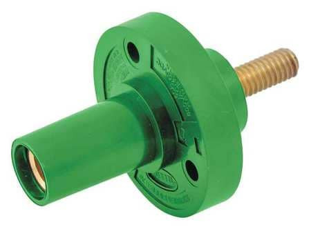 HUBBELL HBL15FRSGN RECEPTACLE STUD GRN FEMALE TAPER