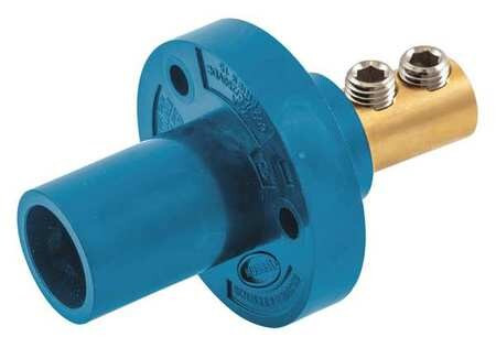 HUBBELL HBL15MRBL RECEPTACLE MALE BLUE 8-2 MALE TAPER NOSE