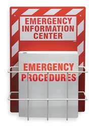 BRADY SPC ABSORBENTS IC326E EMERGENCY INFORMATION CENTER 4-1/2 IN D