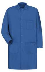 RED KAP KK28BLRGXL ANTI-STATIC LAB COAT BLUE XL