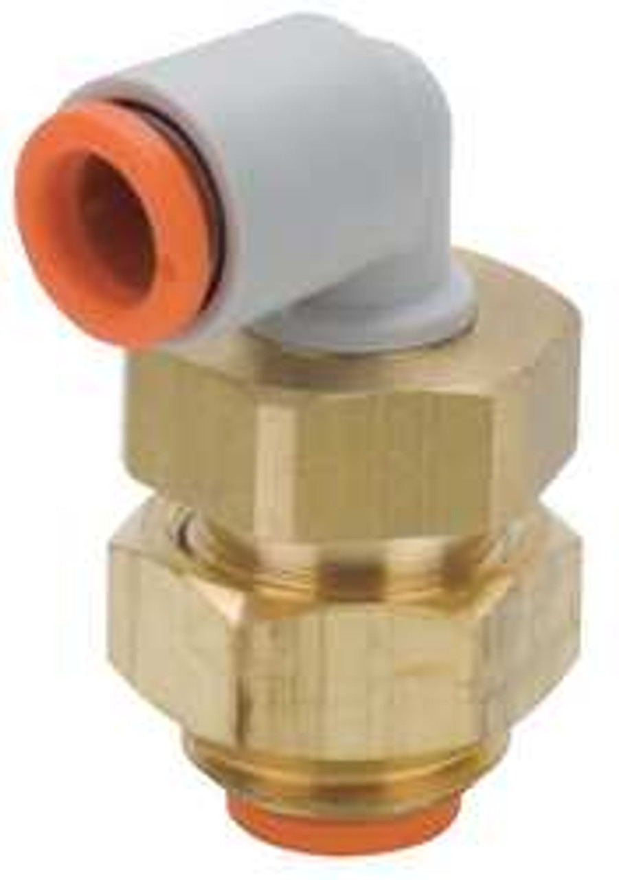 SMC KQ2LE03-00A BULKHEAD UNION ELBOW 90 DEG 5/32 IN.