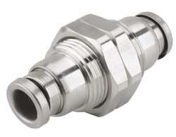 SMC KQG2E07-00 BULKHEAD UNION 1/4 IN 316SS