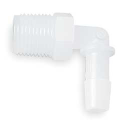 ELDON JAMES L6-4HDPE ELBOW THREAD TO BARB POLY 3/8 IN PK10