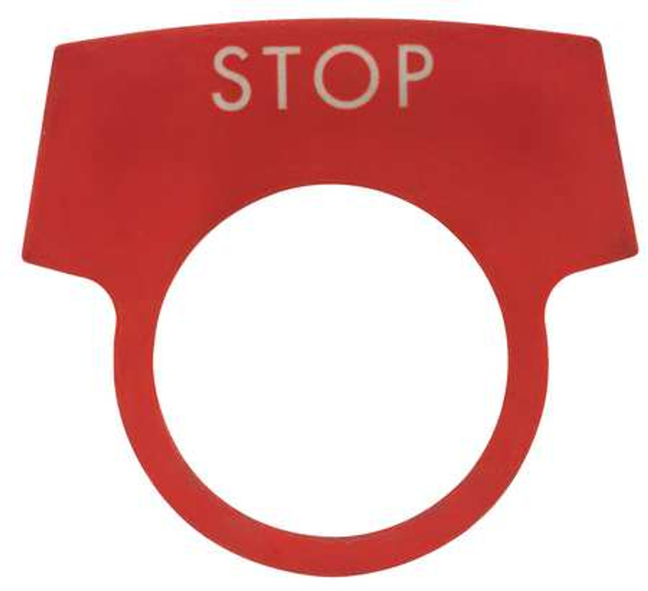 APPLETON ELECTRIC LNPSPQ LEGEND PLATE,STOP,WHITE/BLACK
