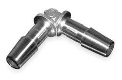 ELDON JAMES LO-6SS ELBOW 90 DEG 3/8 IN BARBED 316L SS