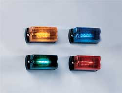 FEDERAL SIGNAL LP1-012B WARNING LIGHT LED BLUE SURF RECT 5 L
