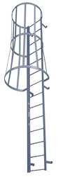 COTTERMAN M24SC C1 FIXED LADDER W/SAFETY CAGE 23 FT 3 IN H