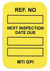 BRADY SPC ABSORBENTS MIC-MTIGPI Y MICROTAG(R) INSPECTION INSR,BK/YEL,PK100