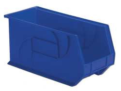 LEWIS BINS PB1808-9 Blue HANG/STACK BIN 9HX8-1/4WX18D BLUE