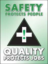 ACCUFORM SIGNS PST116 POSTER SAFETY PROTECTS PEOPLE 18 X 24